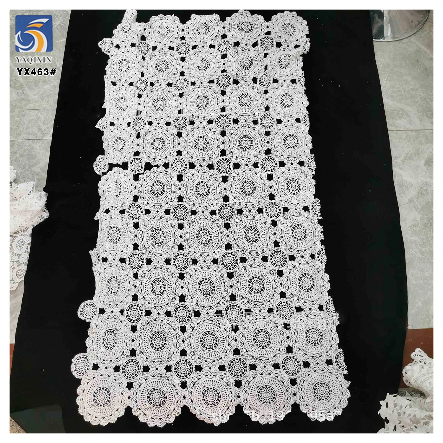 YX463 New Design Milk Silk Lace Water Soluble Lace Fabric Hollow White Lace Fabric for Clothing Wedding Dress