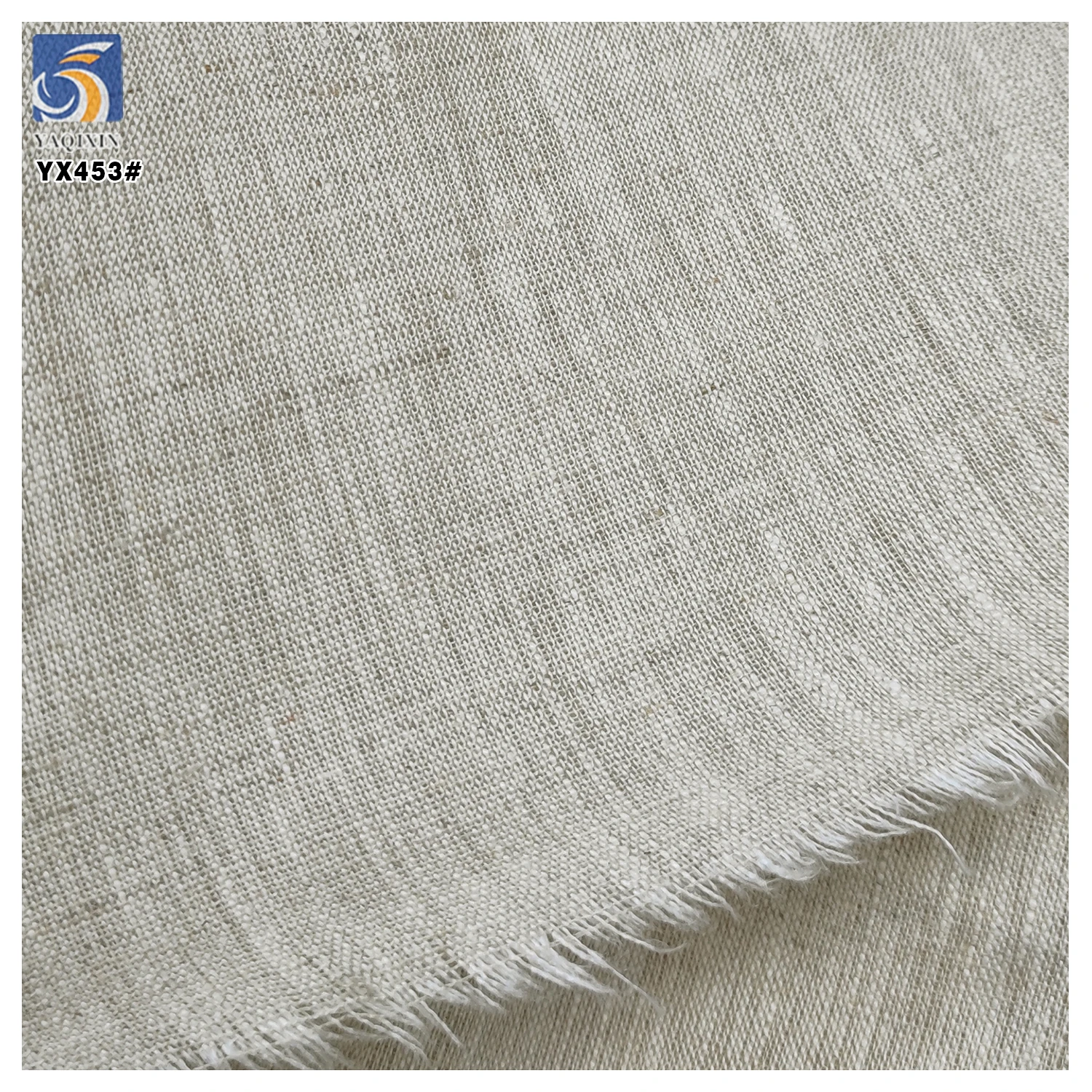 YX453 Cheap Linen Fabric Roll 140gsm Soft White 100 Pure Linen Fabric for Clothing Infant - 图片 3