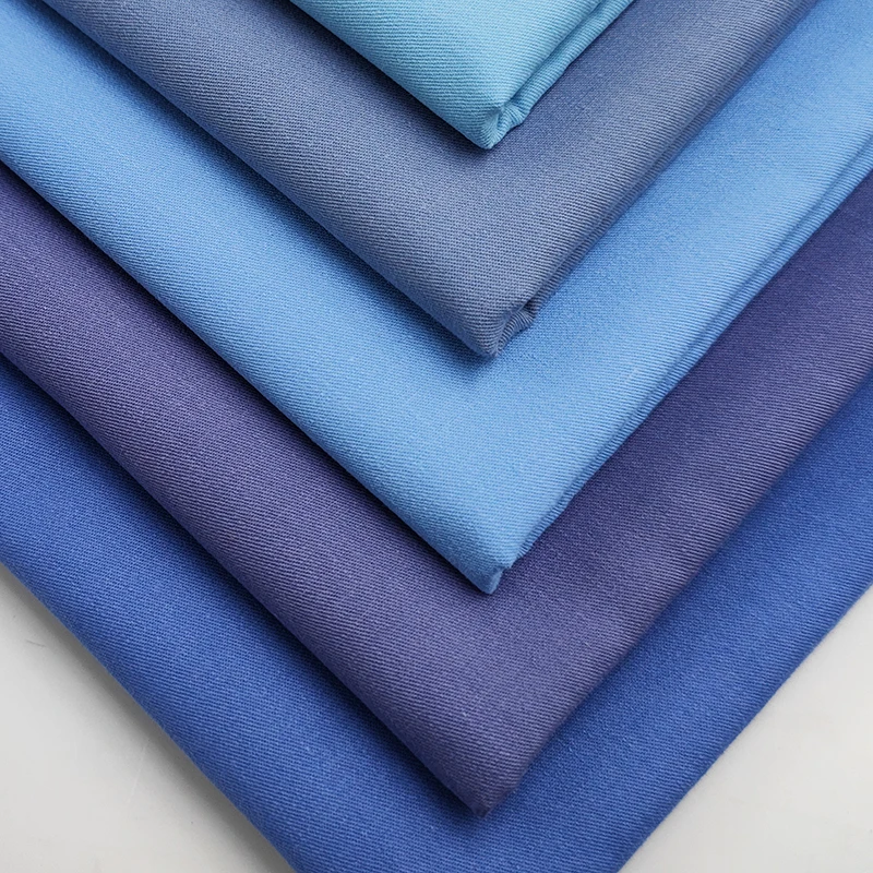 150gsm Top Manufacturer 100% Cotton Woven and Twill Fabric Light Blue Twill Cotton Fabric Textile Raw Material - 图片 5