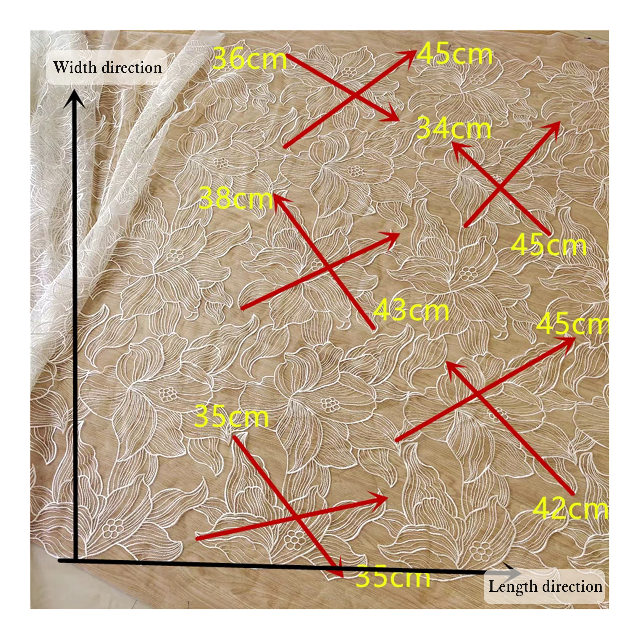 YX2736 Full Custom Lotus Pattern Design 2025 Pure White 100 Polyester Milk Silk Embroidery Mesh Tulle Fabric - 图片 3