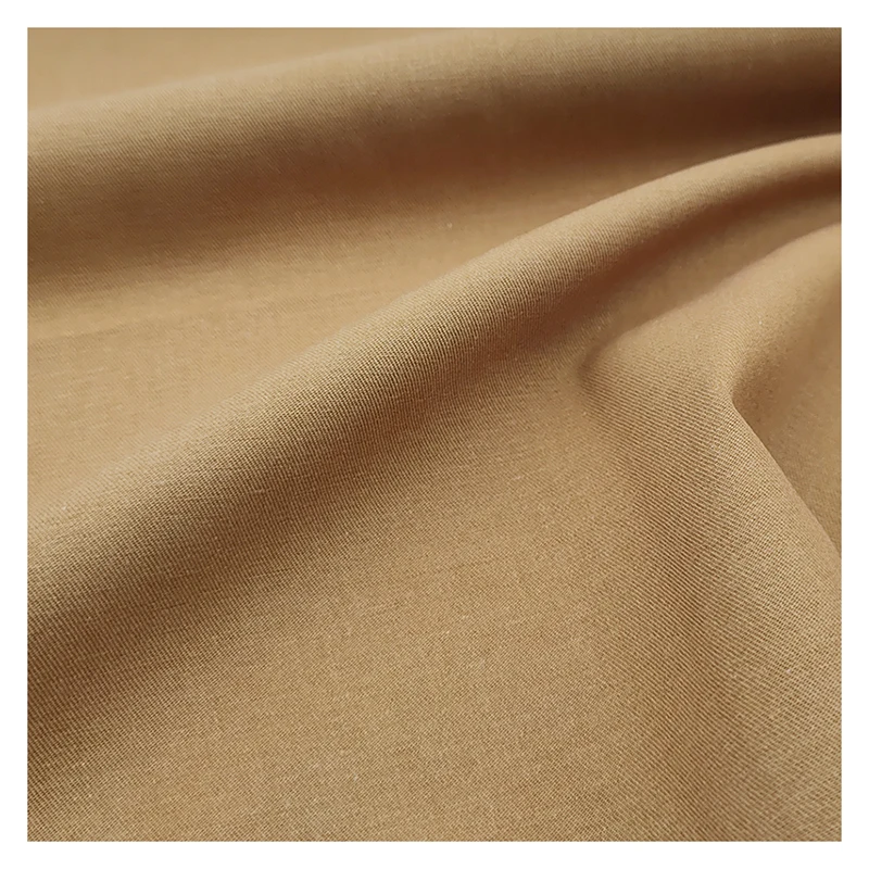 A2217 210gsm Wholesale Price Woven Washed Dyed 50% Cotton 50% Lyocell Twill Fabric Wide Leg Pants Fabric - 图片 5