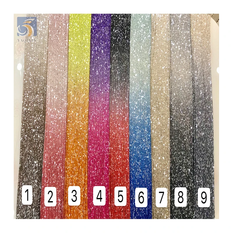 YX2704 Premium Iridescent Gradient Ombre Sequin Fabric Wholesale Stretch Mesh Shiny Sequin Fabric - 图片 2