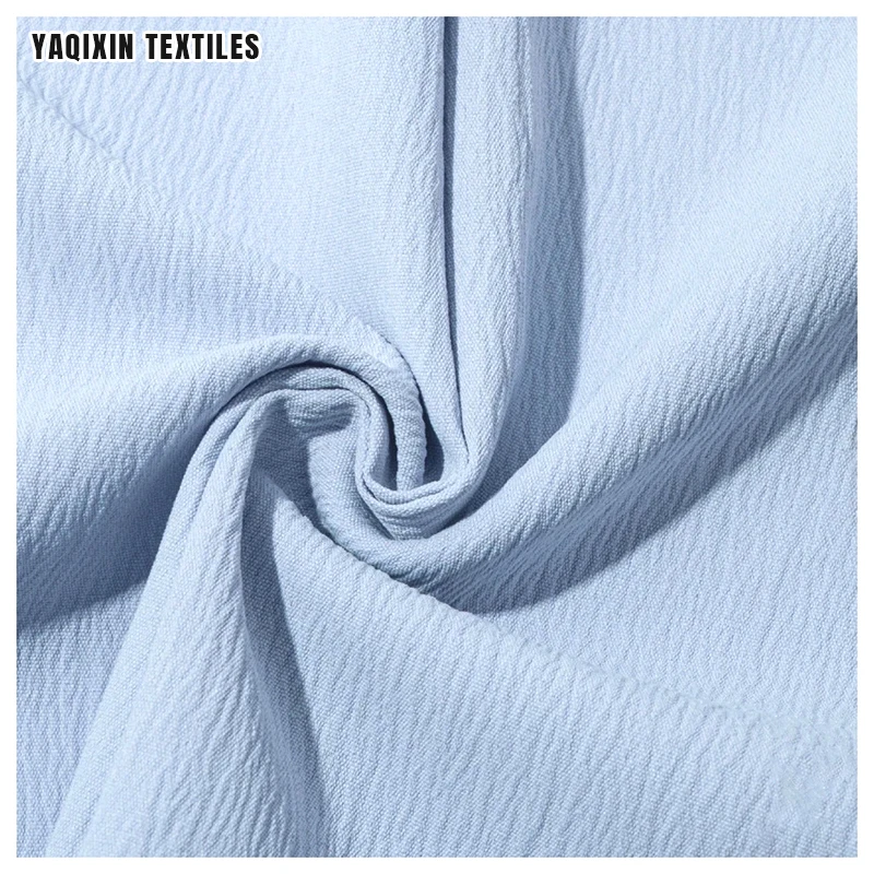 YX70# White Soft Airflow Crinkle Cey Crepe Fabric for Clothing Polyester Spandex 4 Way Stretch Crepe Fabric - 图片 4