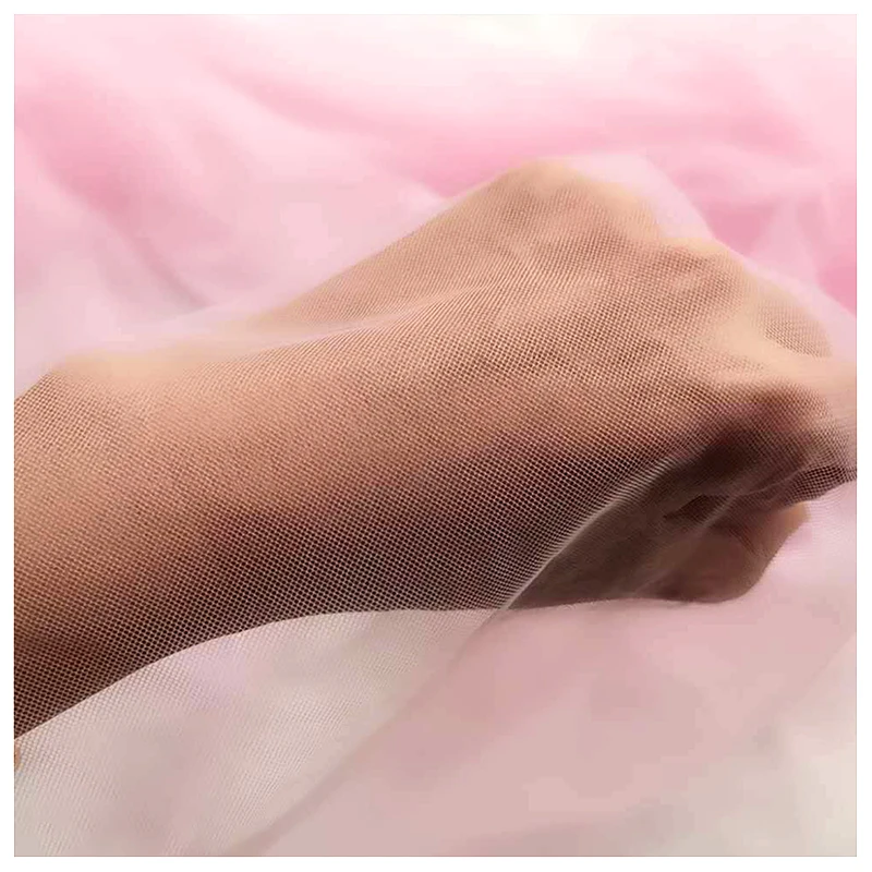 Guangzhou Zhongda Factory Price Naked Skin Tone Illusion Tulle Fabric 100%Polyester Soft Mesh Tulle Fabric for Wedding - 图片 4