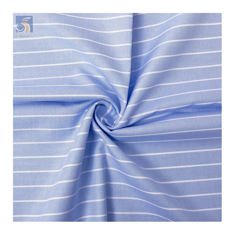 YX2741 High Quality 140gsm 40S Combed 100% Cotton Oxford Fabric Striped Oxford Man Shirt Fabric - 图片 5