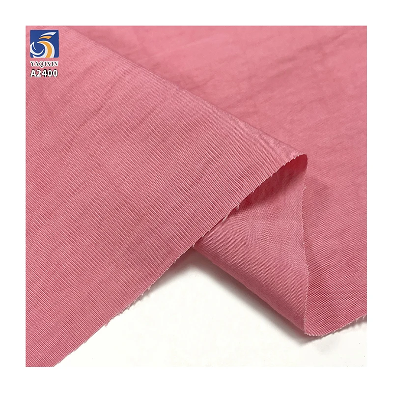 A2400 Plain Woven Cotton and Nylon Blended Snowflake Wrinkle Cotton Fabric Crepe for Women's Clothing Punk Shirt Pants Fabric - 图片 6