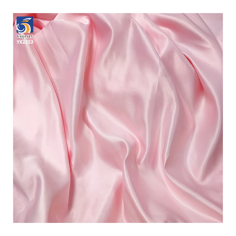 YX91 Ready Stock Economic High Density Soft Matte Satin Fabric 110gsm Bridal Satin Polyester Fabric - 图片 6