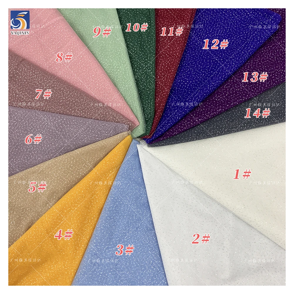 SGT002 Cheap Shining Sparkly Glitter Tulle Mesh Fabric Wedding Veils Tulle Fabric (Big Stardust) - 图片 3