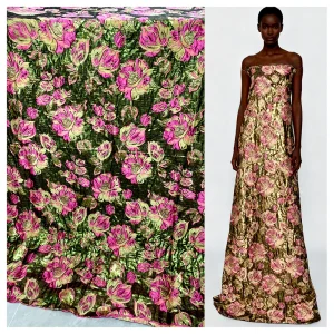 YX1164 180gsm Woven 100% Polyester 3D Jacquard Brocade Fabric Latest Woman Dresses for Clothing
