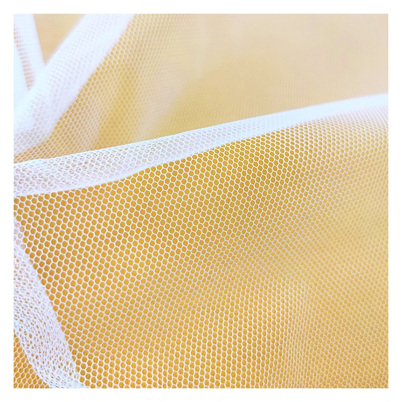 Firm Stiff Feel Tulle 40A 100% Polyester Mesh Fabric for Wedding Dress - 图片 4