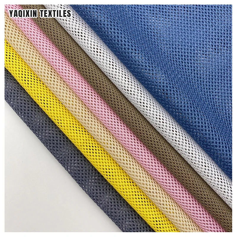 75D Square Rhombus Mesh Fabric 2X2 Low Elastic 100% Polyester Lining Beach Pants Lining Clothing Warp Knitted Mesh Fabric - 图片 6
