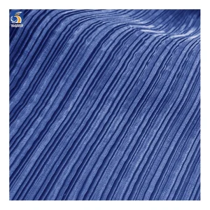YX652 Luxury Style 150gsm Gold Glittery Liquid Satin Pleated Fabric for High-End Garment Skirt