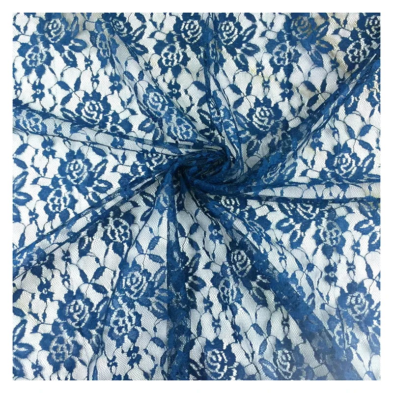 2025 New Lace Fabrics and Textiles 100 Polyester Jacquard Chantilly Lace Fabric African Rose Floral Mesh Lace Fabric - 图片 3