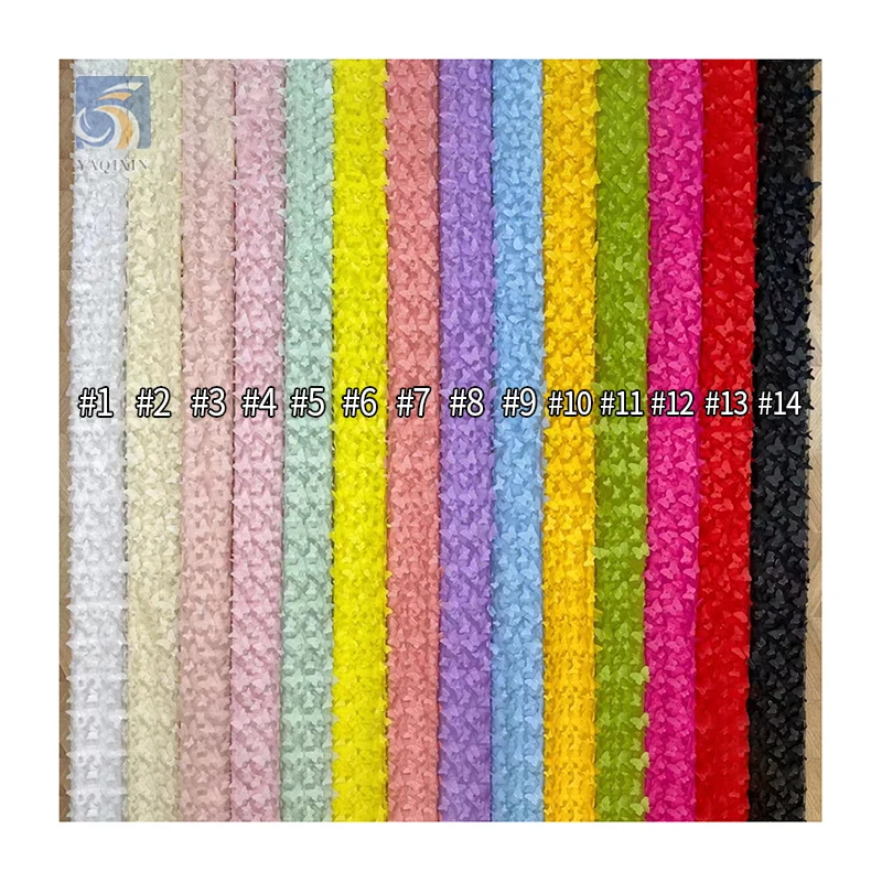 TDS004 OEM ODM 3D Butterfly Design 100% Polyester Eco-Friendly Breathable Tulle Mesh Fabric for Women's Girls Dance Dress - 图片 3