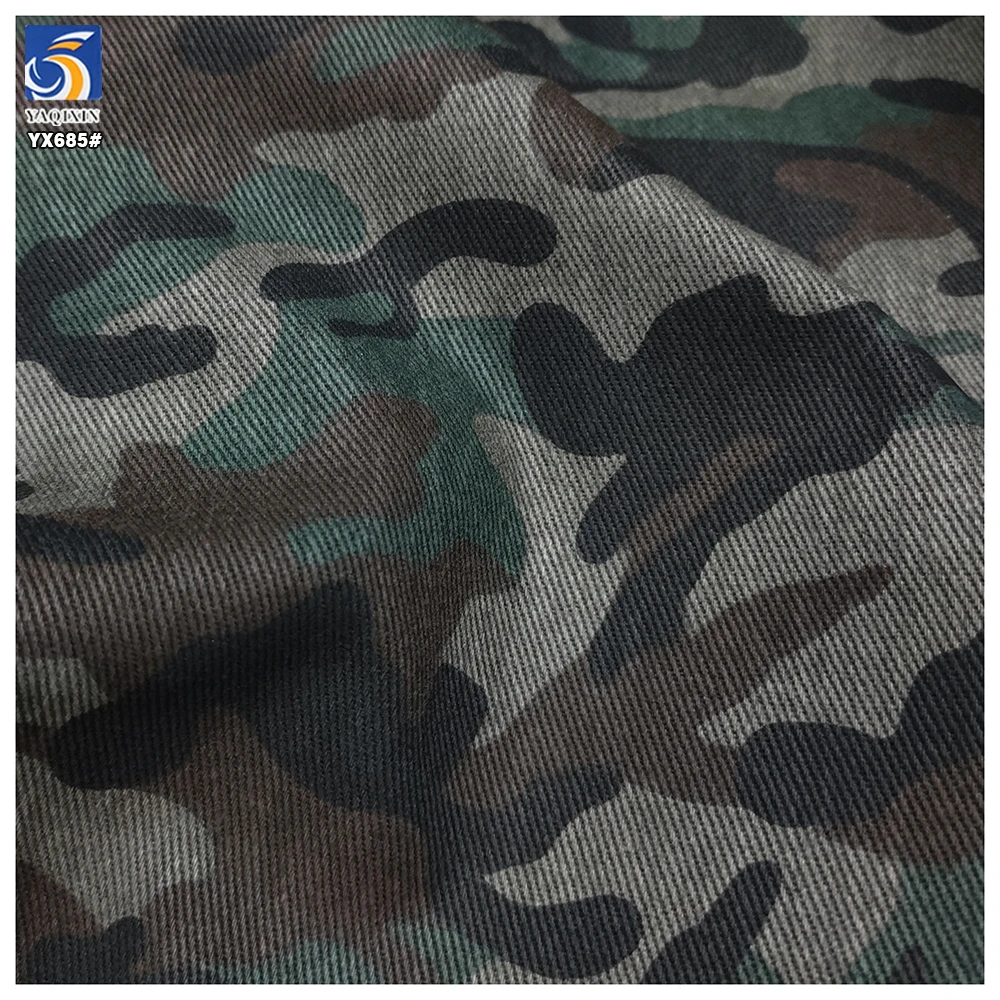 YX685 Heavyweight 360gsm 100% Cotton Twill Camouflage Fabric 7*7 Reactive Printing Fabric Custom Camouflage Fabric - 图片 6