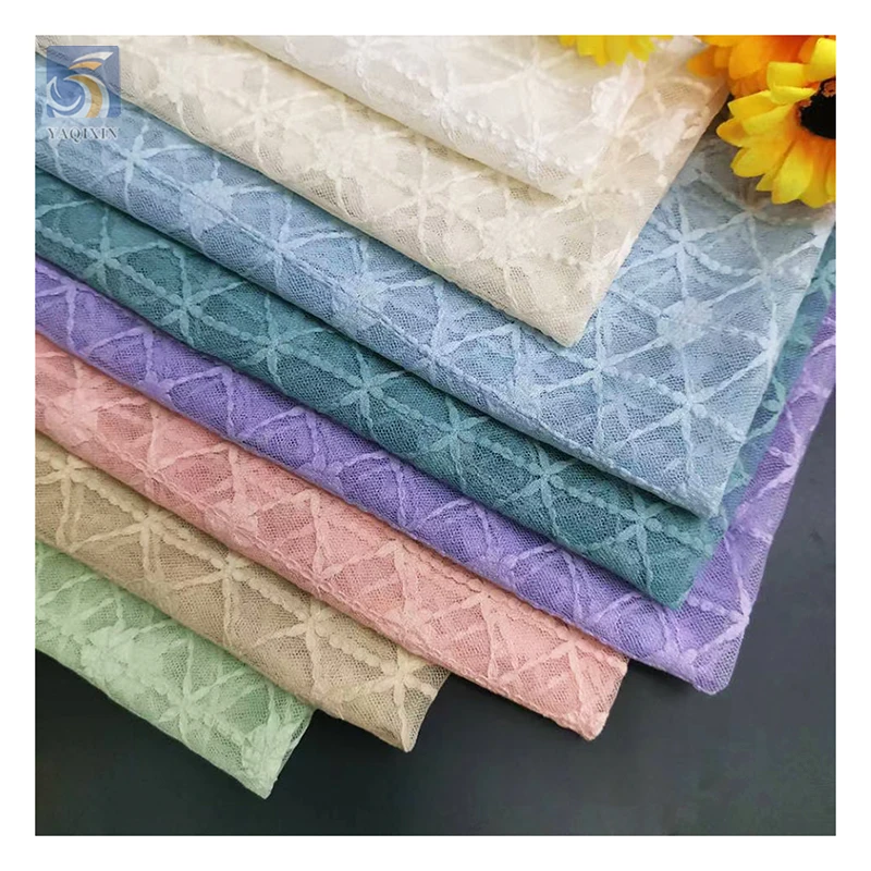 High Quality Nigeria Lace Fabric Wholesale Chantilly Lace Fabric for Africa Jacquard Mesh Chantilly Lace Fabric