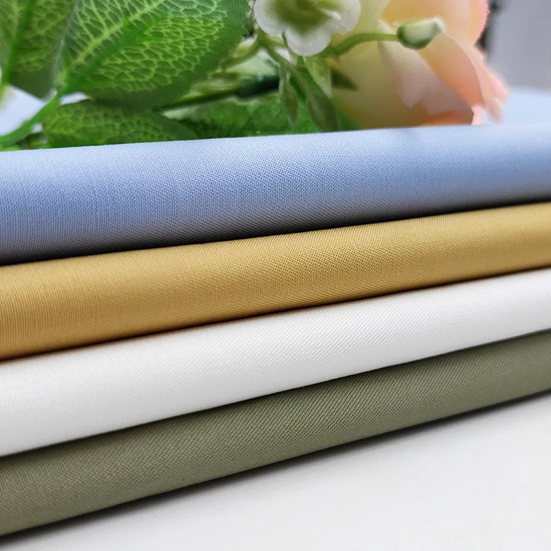 A2137 155gsm Twill Cotton High Density Fabric Textile Hot Sale Chinese Hanfu Shirt Cotton Khaki Fabric - 图片 3