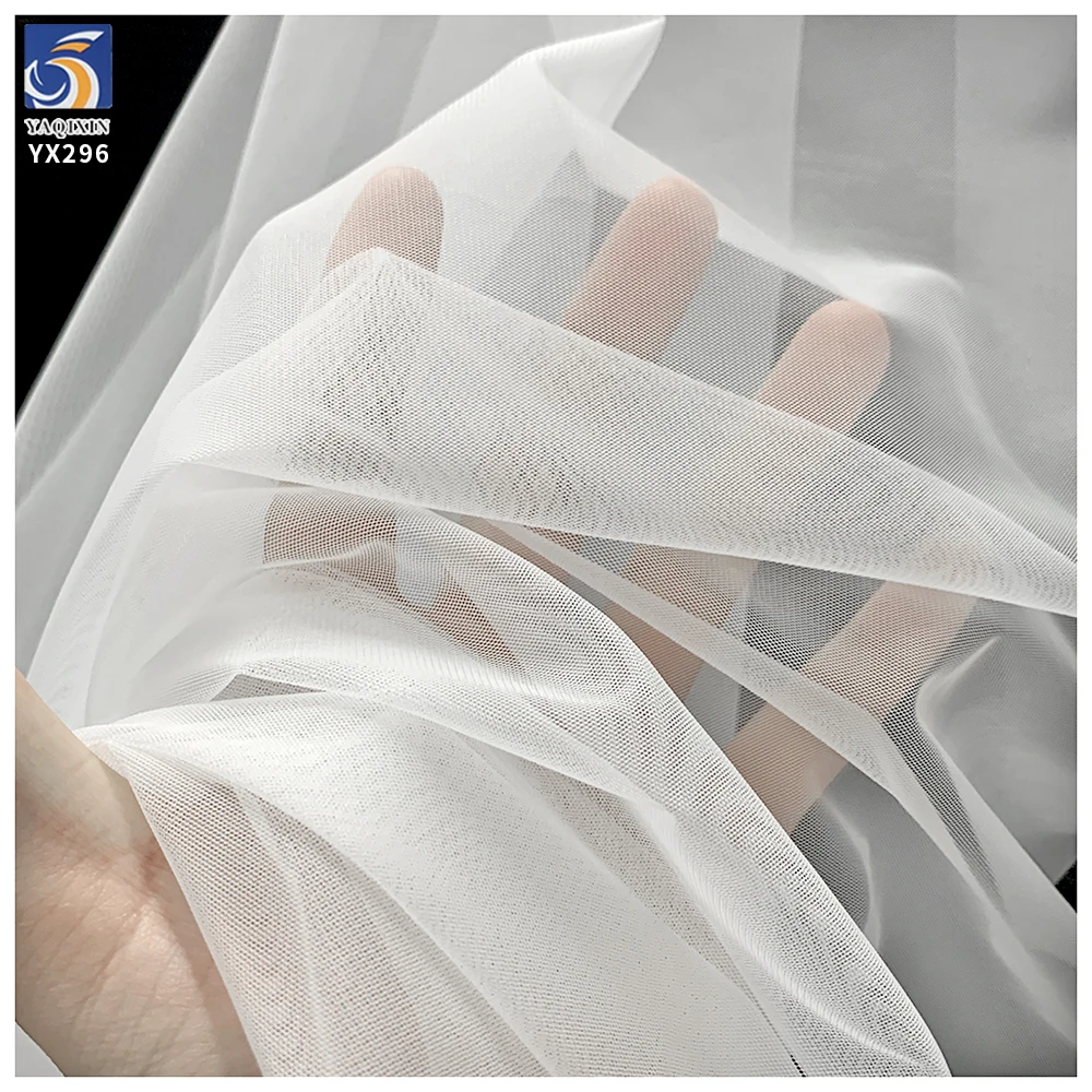 YX296 High Quality Lightweight 100% Polyester 30D Soft Tulle Mesh Fabric for Kids' Wedding Dresses and Garments for Girls - 图片 2
