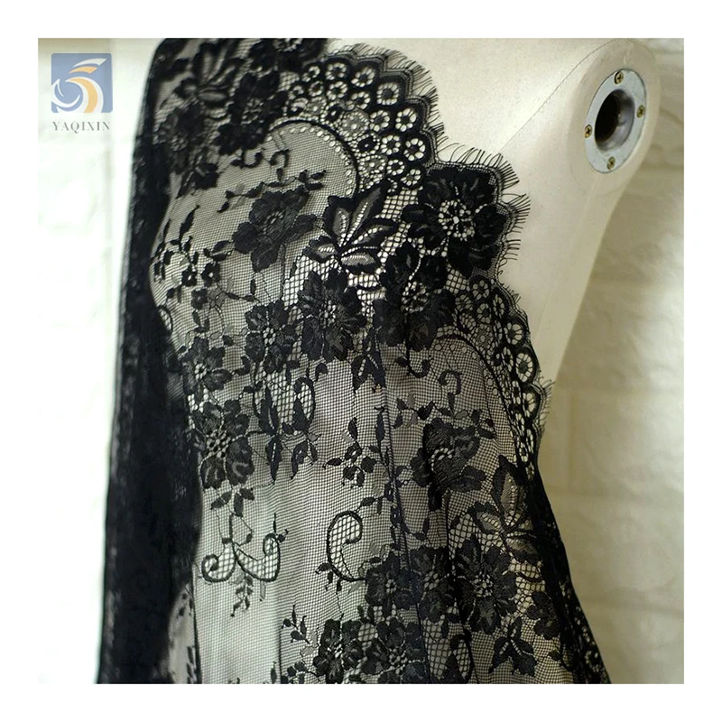 YX2631 In Stock Multi-Color Eyelash Lace Fabric High Quality 5 Yards African Lace Fabric for Women Lingerie 3M*73CM - 图片 5