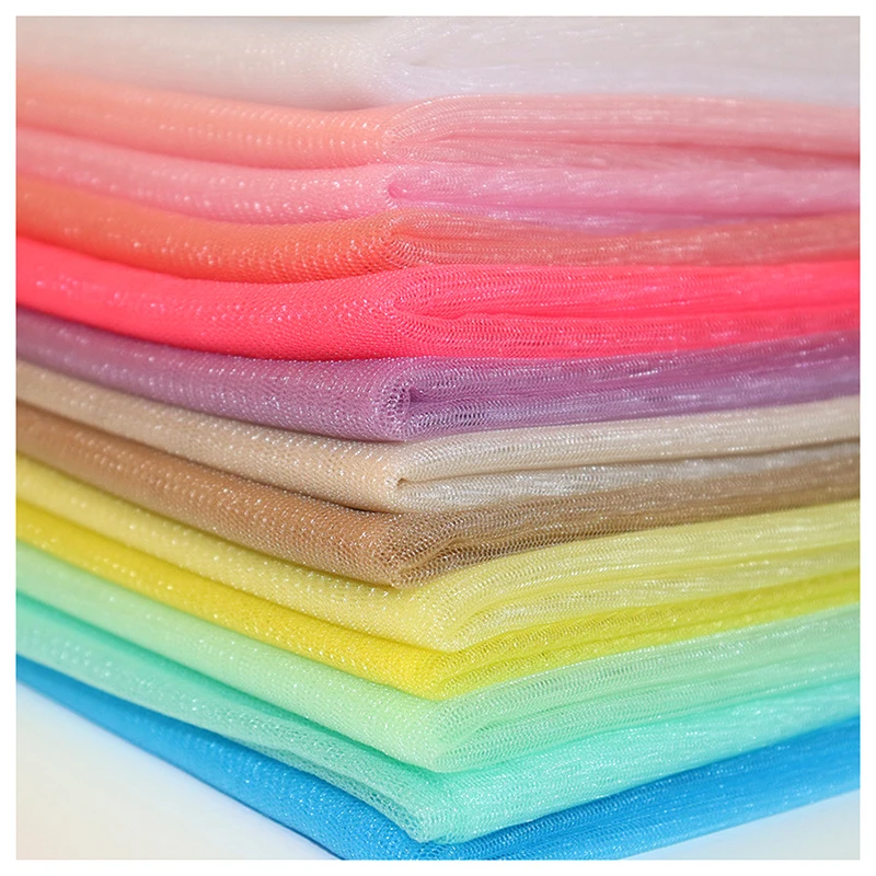YS-19-1 Guangzhou Polyester Tulle Textile Fabric Manufacturer 30D Mesh 100% Nylon Soft American Tulle Fabric