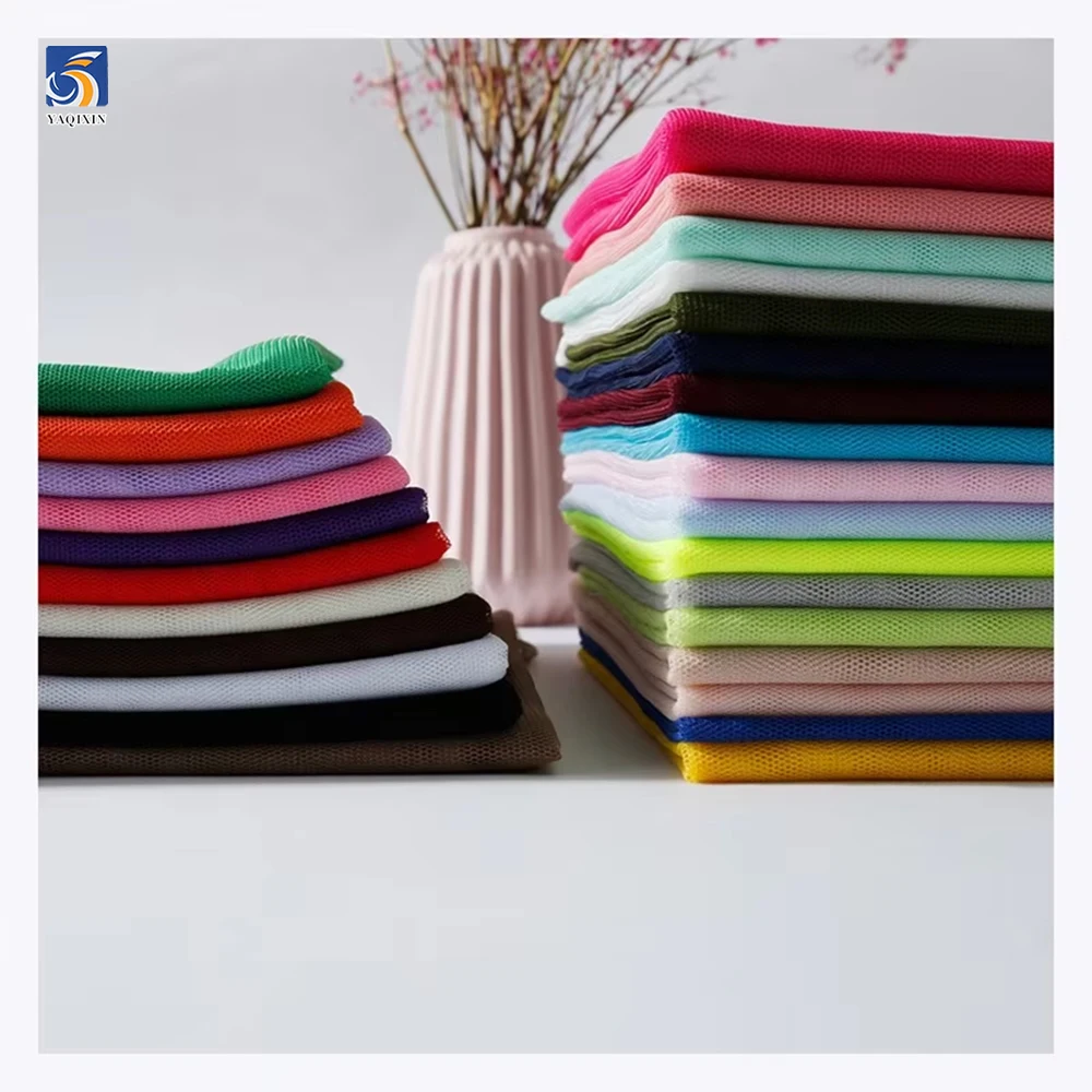 ZP-8 Lightweight Knitted Nylon Wedding Clothing Tulle Fabric White 100% Polyester 50A Mesh Fabric 5 Yards Tulle Textiles - 图片 4