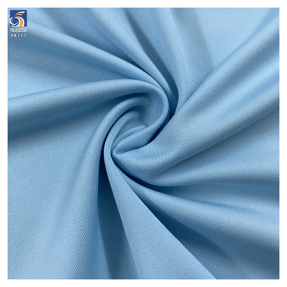 YX777 210gsm Super Soft Comfortable Women's Bottoming Shirt Yoga Wear Fabric 94 Polyester 6 Spandex Stretch Knitted Fabric - 图片 5
