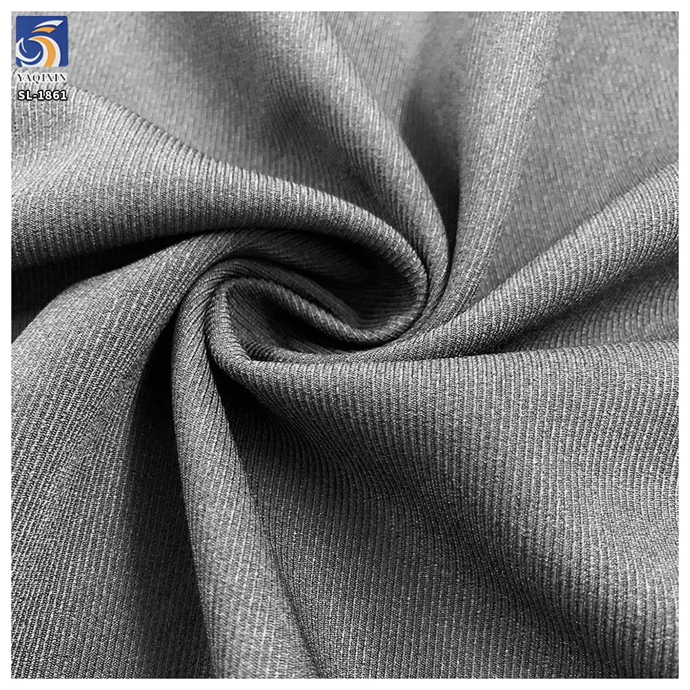 SL-1861 Wholesale 280G 94% Polyester 6% Spandex Blend Stretch Suiting Fabric 150cm for Office Uniforms - 图片 6