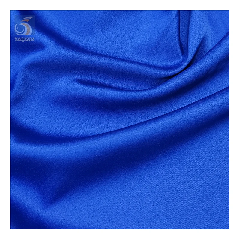 China Paradise Satin Fabric Manufacturer 85gsm Gem Blue Light Polyester Dull Face Paradise Satin Fabric 1 Yard - 图片 6