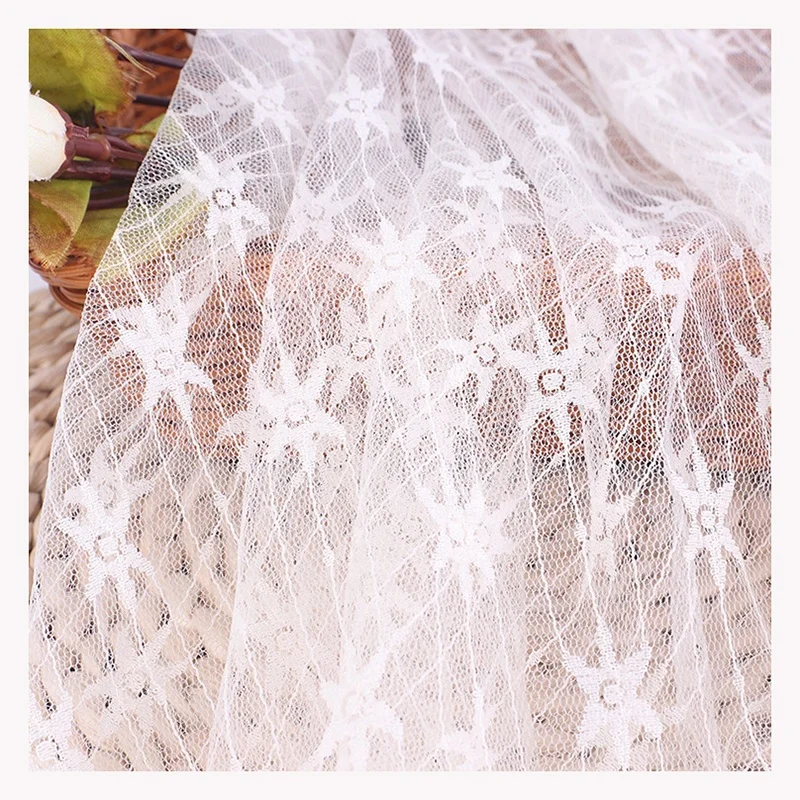 THM004 Cheap Textile Jacquard 100% Nylon Tulle Mesh Net Fabric Luxurious Wedding Bridal Tulle for Girls Dress - 图片 6