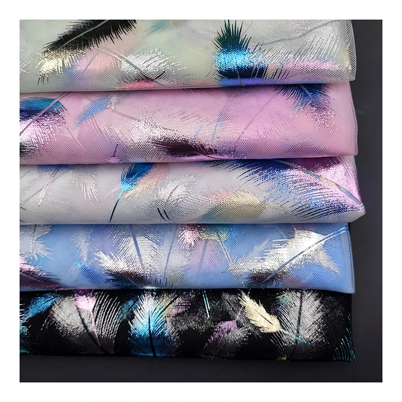 2025 Colorful Digital Printed Tulle Fabric Feather Pattern Mesh Tulle Fabric Dress Fabric - 图片 4