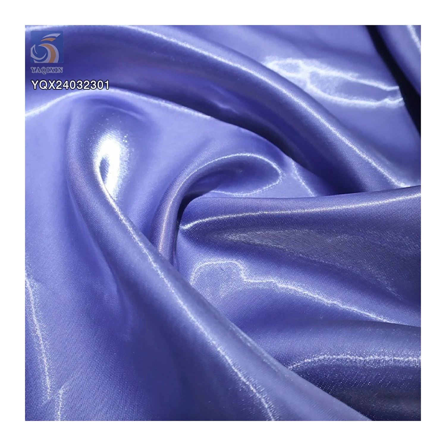 High Quality 150gsm 100% Polyester Satin Fabric Shiny Black Liquid Satin Fabrics