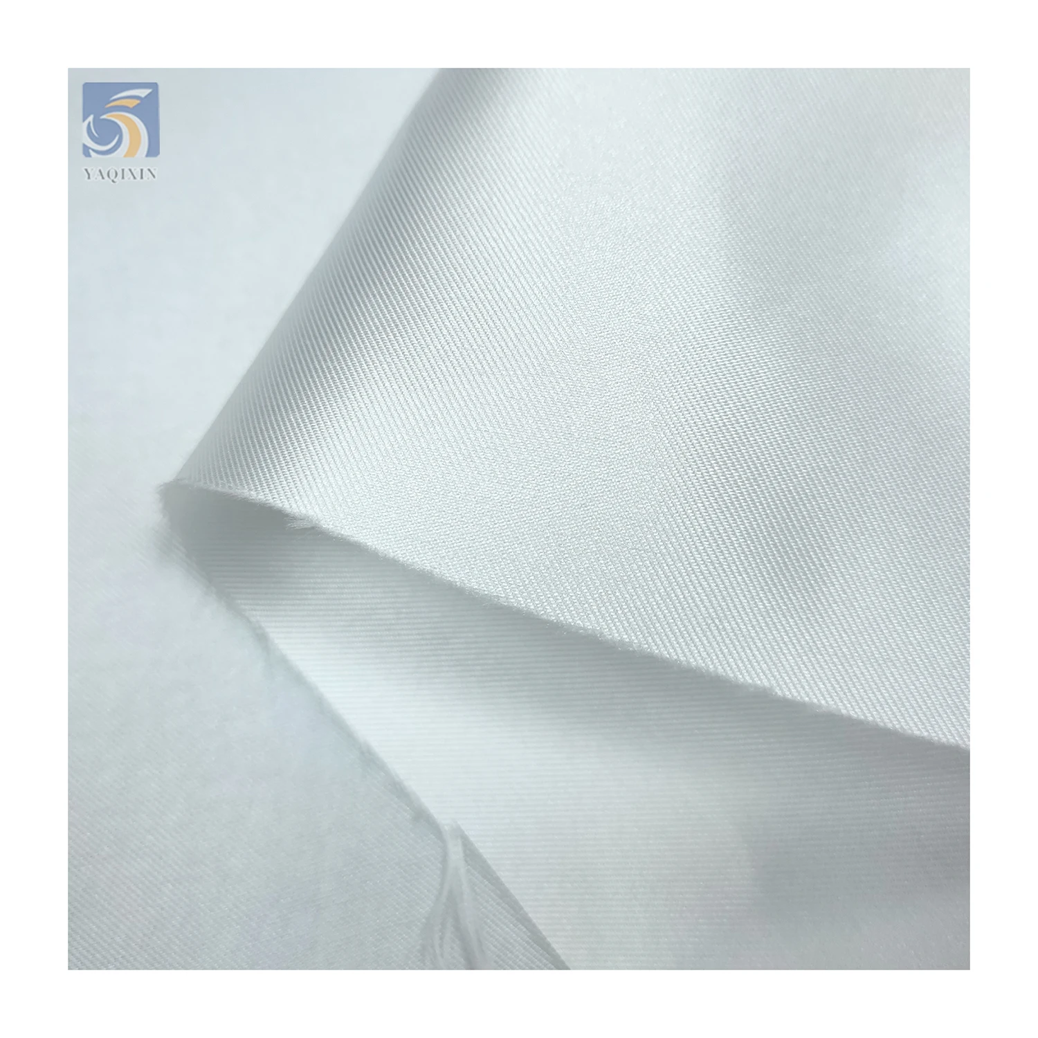 YX135# High Quality Thickened Wedding Satin Fabric 100D*300D White 100% Polyester Bridal Dress Satin Fabric - 图片 6