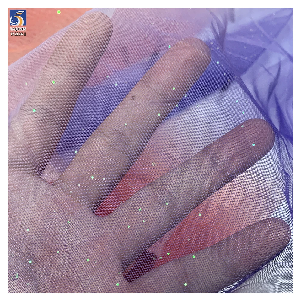 YX2124-1 American Flag Colors Polyester Gradient Digital Print Tulle Fabric 4th of July Mesh Tulle Fabric for Independence Day - 图片 3