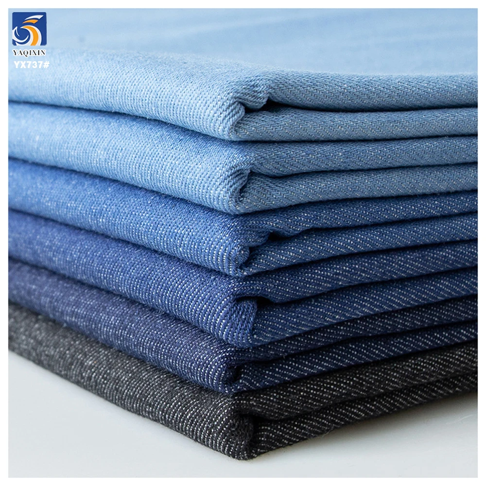 YX737 280gsm Non-Stretch Wash-Free Cheap Denim Fabric 70% Polyester 30% Rayon 10OZ Denim Fabric for Blue Men's Jacket - 图片 6