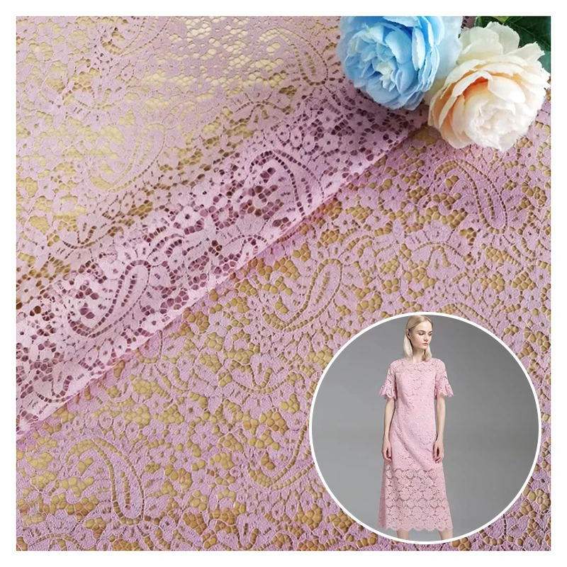 LST17 Manufacturer Low Price Elegant Chantilly Lace Fabric Custom Cheap Reasonable Price Bride Lace Fabric - 图片 6