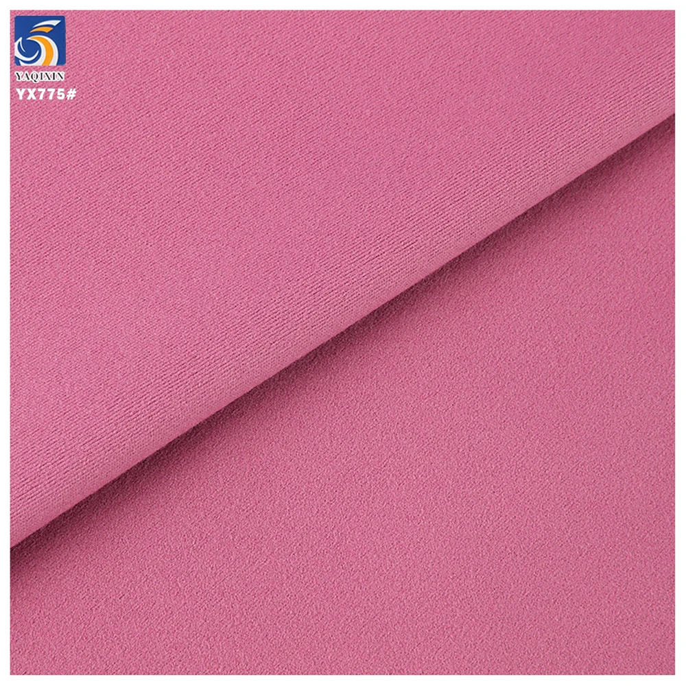 YX775 92 Polyester 8 Spandex 210gsm Soft Knitted Double-Sided Brushed Four-Way Stretch Knitted Fabric - 图片 4