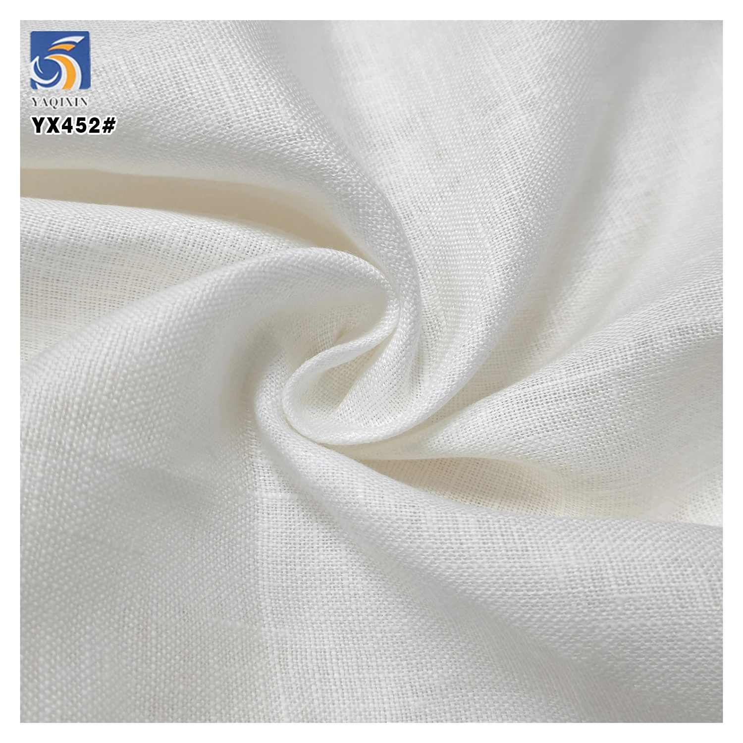 YX452 High Quality Medium Weight Eco-friendly 180-260gsm Plain Pure 100% Linen Fabric - 图片 5
