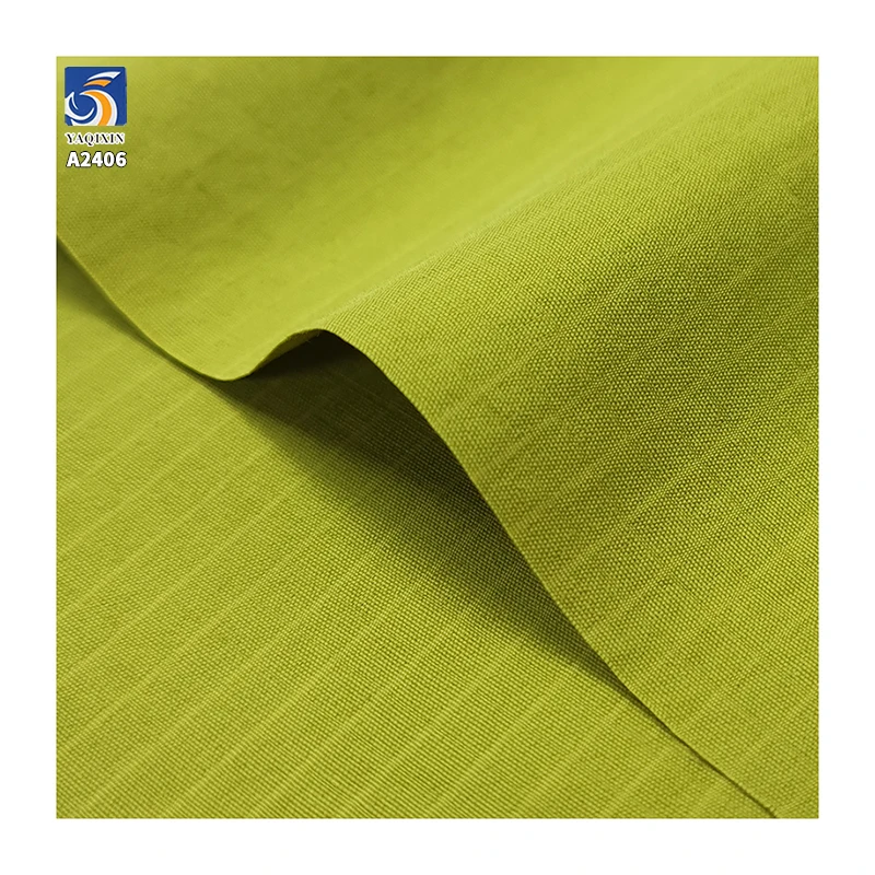 A2406 155gsm Spring Fresh Light Green 0.5 Small Plaid Jacquard Cotton Fabric 65% Cotton 35% Nylon Blend Plaid Jacquard Fabrics - 图片 5