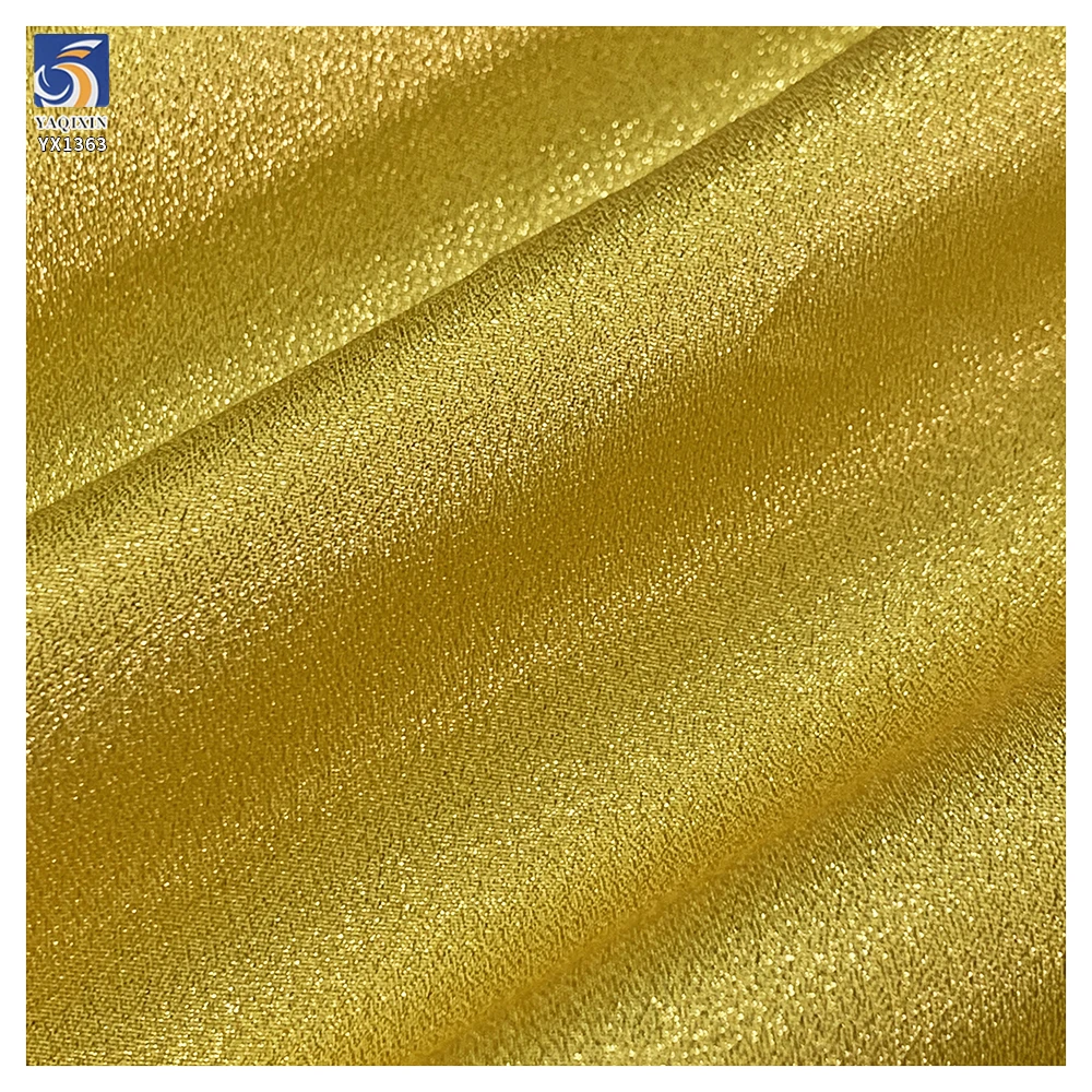 YX1363 145CM 110gsm Latest 2026 Knitted Reflective Laser Glitter Lurex Fabric for Formal Wear Stage Costume - 图片 3