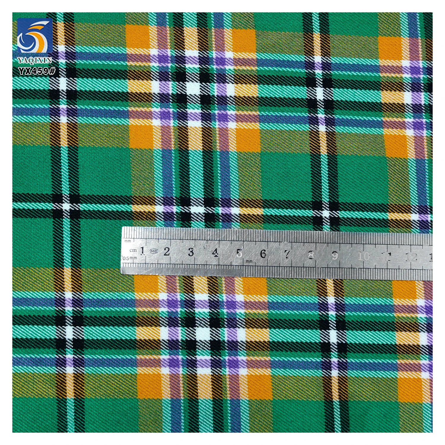 YX459 High Quality 210gsm Stretch Plaid African School Uniform Fabric Polyester Spandex Yarn Dyed Checked Fabric - 图片 5