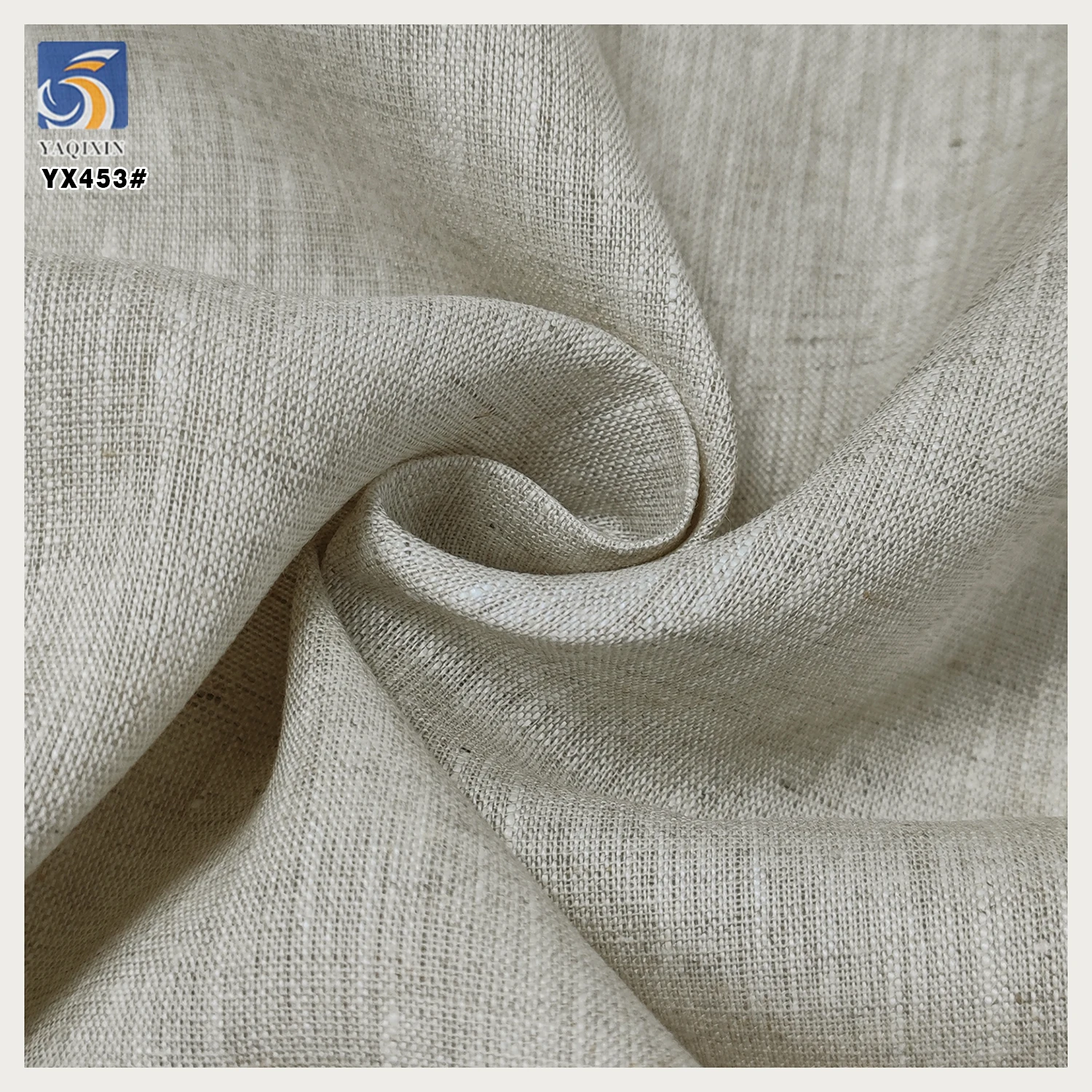 YX453 Cheap Linen Fabric Roll 140gsm Soft White 100 Pure Linen Fabric for Clothing Infant - 图片 2