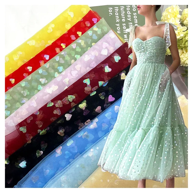 2025 Wholesale Valentine Heart Print Film Fabric | Girls Lace Dress Material | OEKO-TEX Certified | US Market - 图片 5