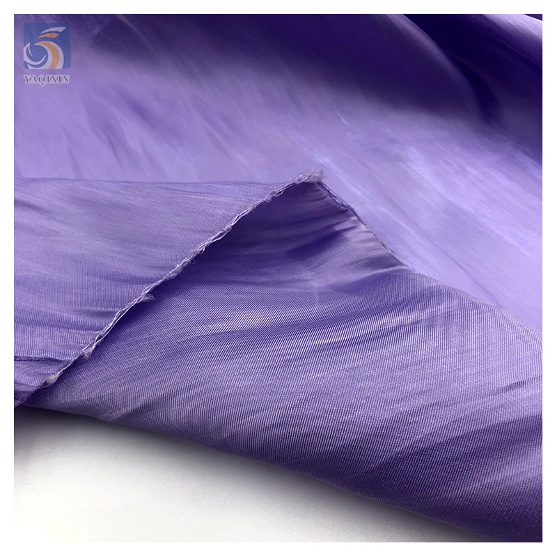 YX2526 Reasonable Price Solid 100% Polyester Soft Shiny Glossy Wrinkle Organza Fabric for Making Dress - 图片 4