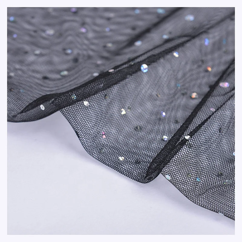 Factory Ready Supply of Large and Small Polka Dot Holographic Sequin Tulle for Children's Clothing Princess Skirt - 图片 6