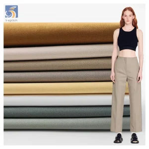 A2217 210gsm Wholesale Price Woven Washed Dyed 50% Cotton 50% Lyocell Twill Fabric Wide Leg Pants Fabric