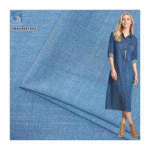 High Quality 32*32 3oz 65% Cotton 33% Polyester 2% Elastane Material Denim Fabric Plain Woven Stretch Denim Fabric