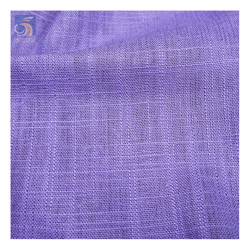YX2377 Guangzhou YaQiXin Factory 189gsm/120gsm Wholesale Solid 100% Pure Linen Fabric for Clothing - 图片 5