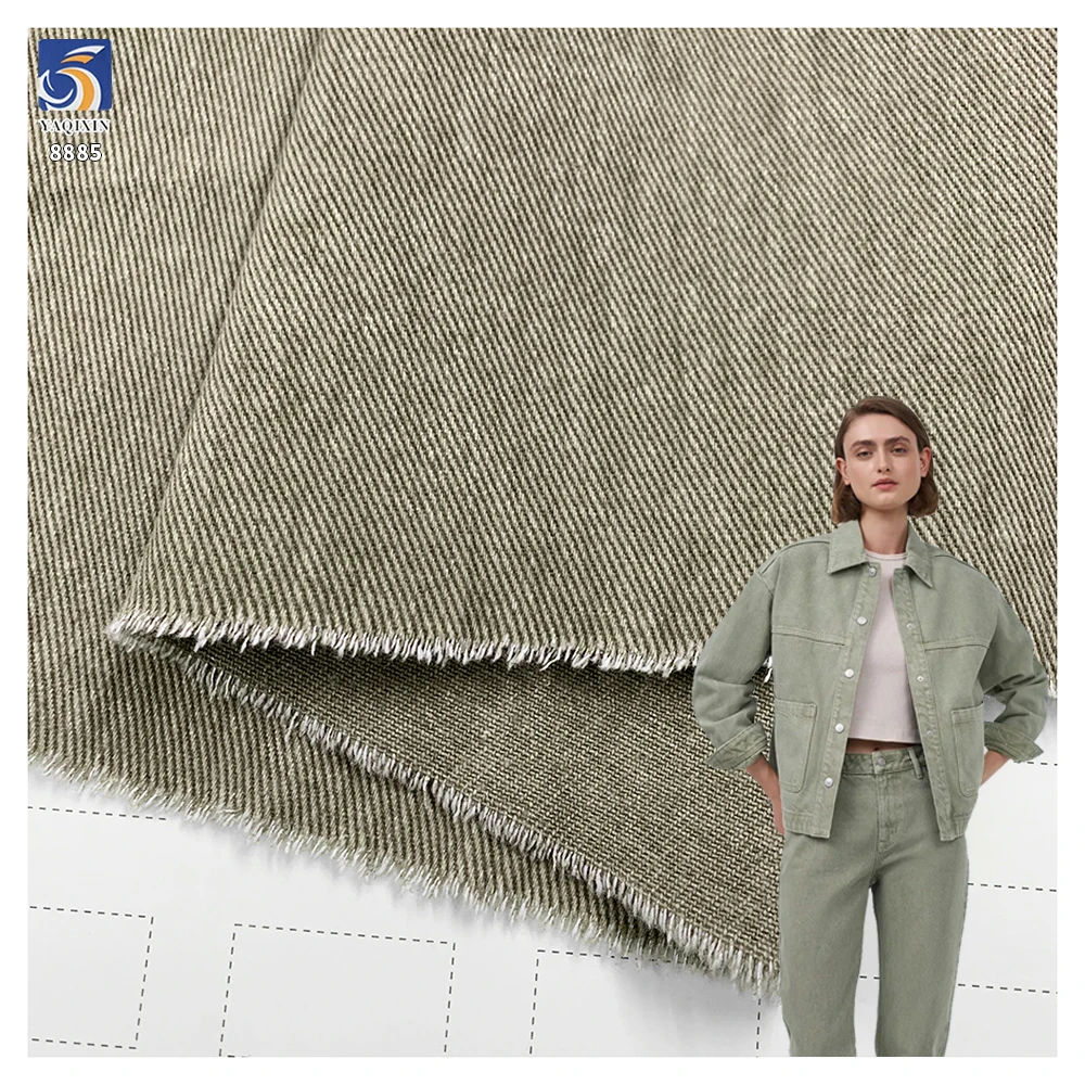 A8885 7*7 400g Heavy Weight No-Wash Cotton Soft Twill Fabric Top Quality 100% Cotton Twill Fabric for Garments