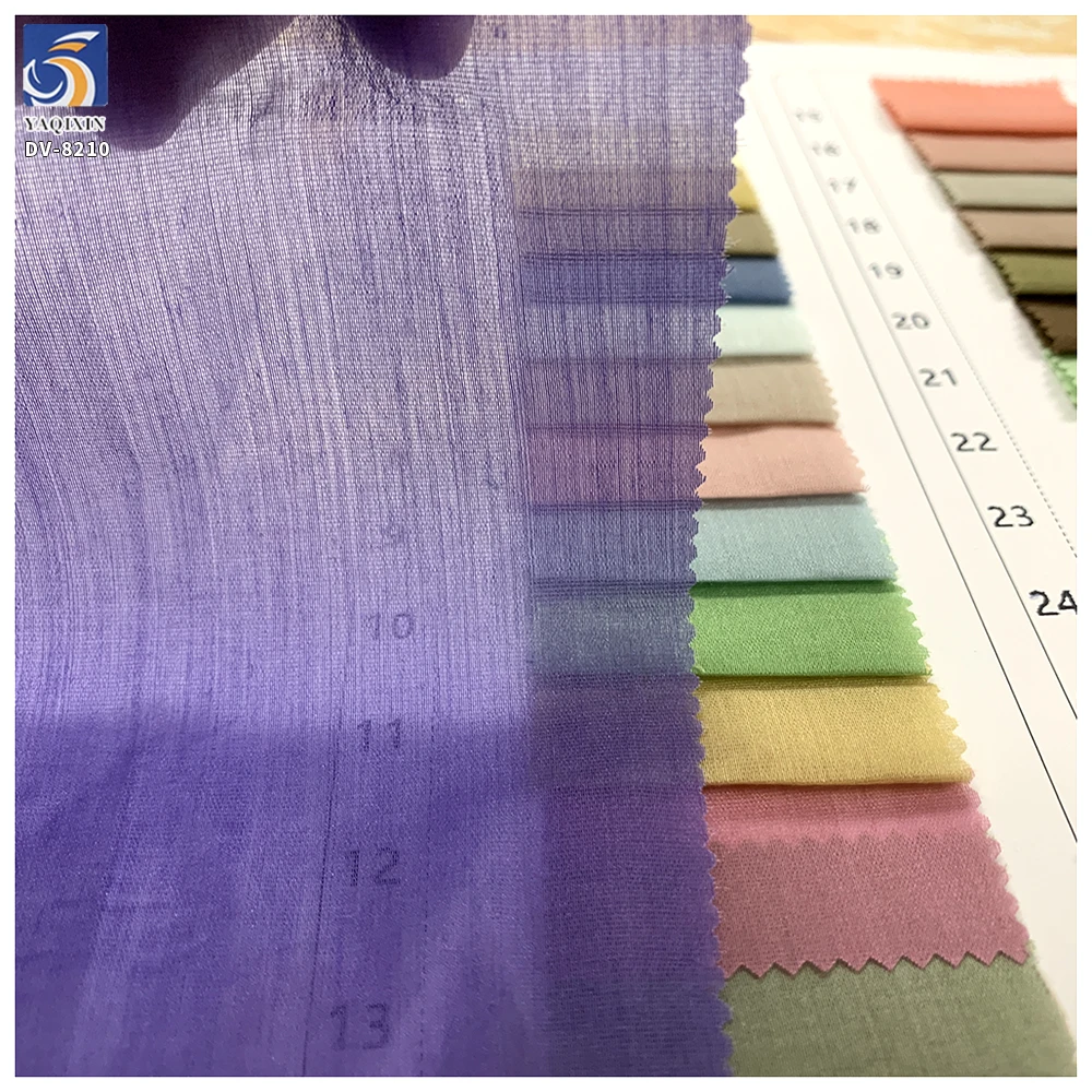 DV8210 Lightweight 50gsm Soft Skin-Friendly Breathable Blended Silk Chiffon Polyester Fabric for Summer Fashion Dress - 图片 2