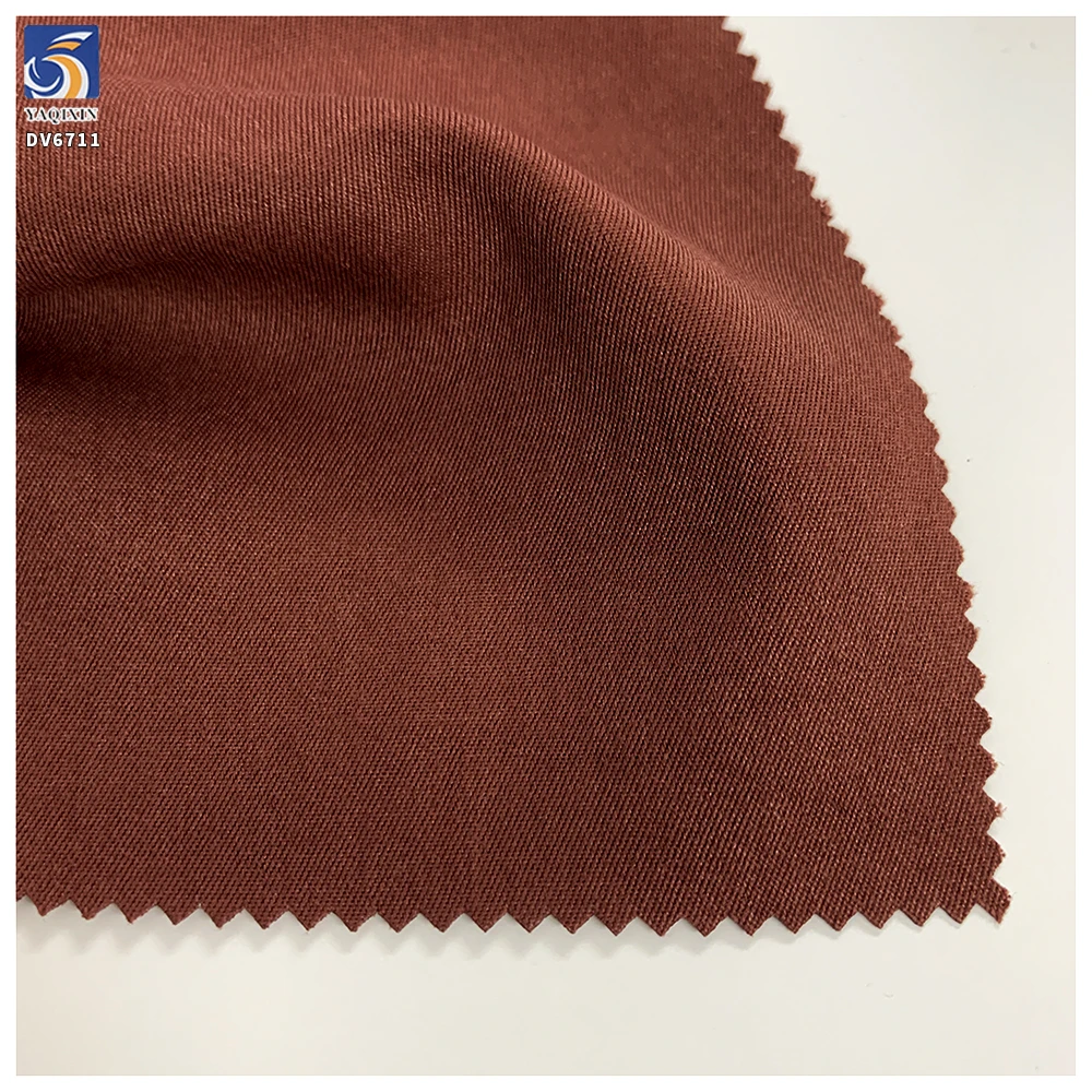 DV6711 Competitive Price 160gsm Breathable Sand-Washed 100% Polyester Dark Red Twill Fabric for Yamamoto Pant Shirts - 图片 5